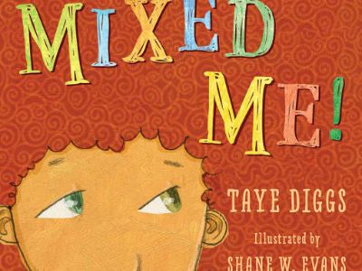 The book has a person with his red curly hair covering the book.